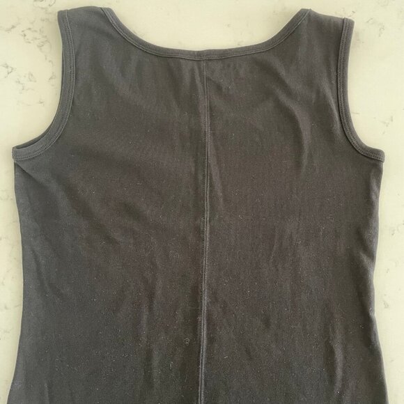 Talbots Stretch Weekend Tank Top Cotton Spandex Blend Neutral Black Sz XS - Picture 5 of 8